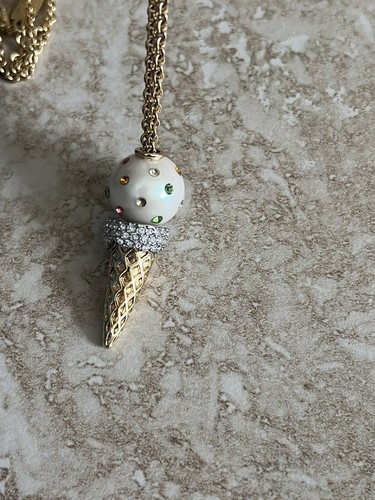 Kate Spade "Carnival Nights" Embellished Ice Cream Cone Pendant Necklace - Picture 6 of 6
