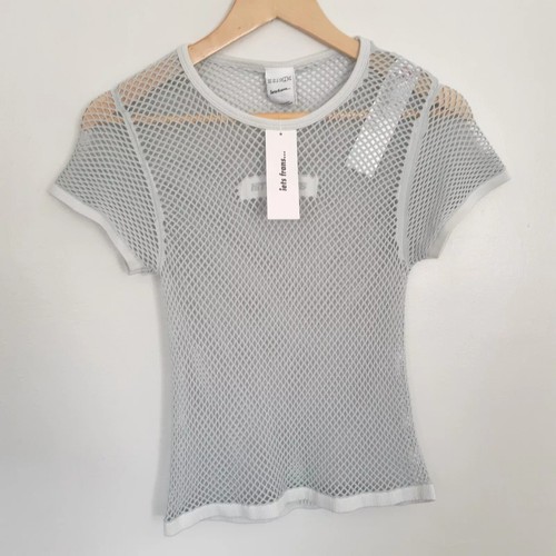 Iets Frans.... Urban Outfitters Mesh Fishnet T-Shirt Size L P2P 14" Stretch