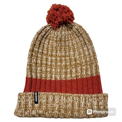 Patagonia Tan Knit Beanie with Pom Patagonia Kids main image 3