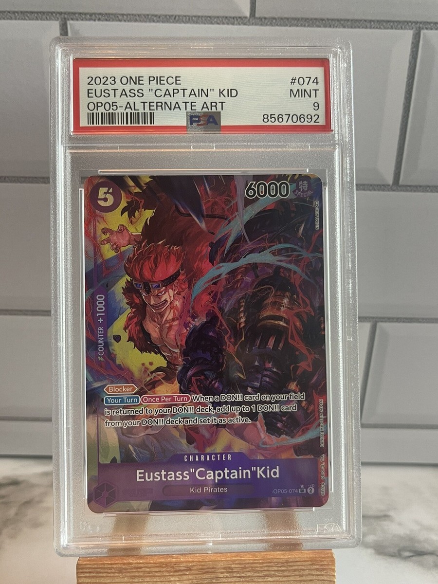 Eustass Captain Kid PSA 9 MINT Alt Art One Piece Card Game English
