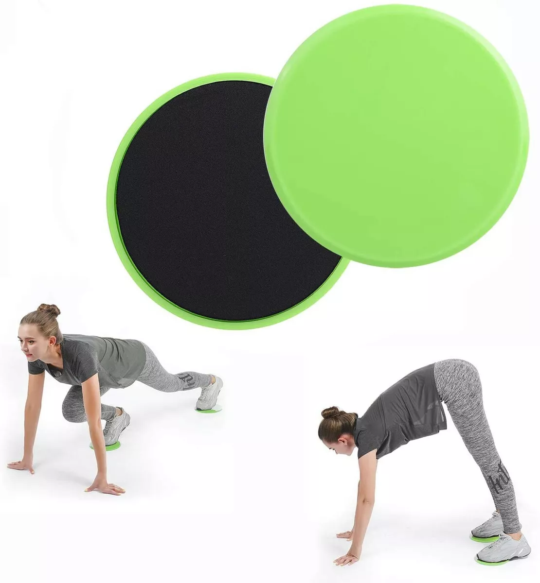 Chiwo Exercise Core Sliders for Working Out, 2 Pack Dual Sided Use on Carpet