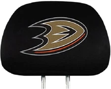 NHL ANAHEIM DUCKS Headrest Cover Embroidered Logo Set of 2 by Team ProMark