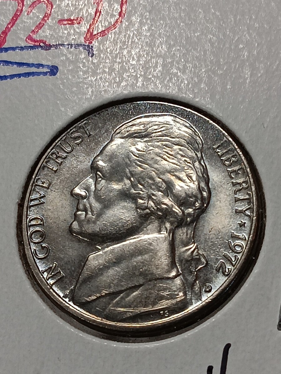 1972 D Jefferson Nickel Gem++ BU with Full Steps A/342: | eBay