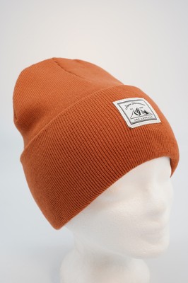 Strickumschlagmütze mit ''Alpine Headwear'' Patch ''Hipp'' 42-Rost