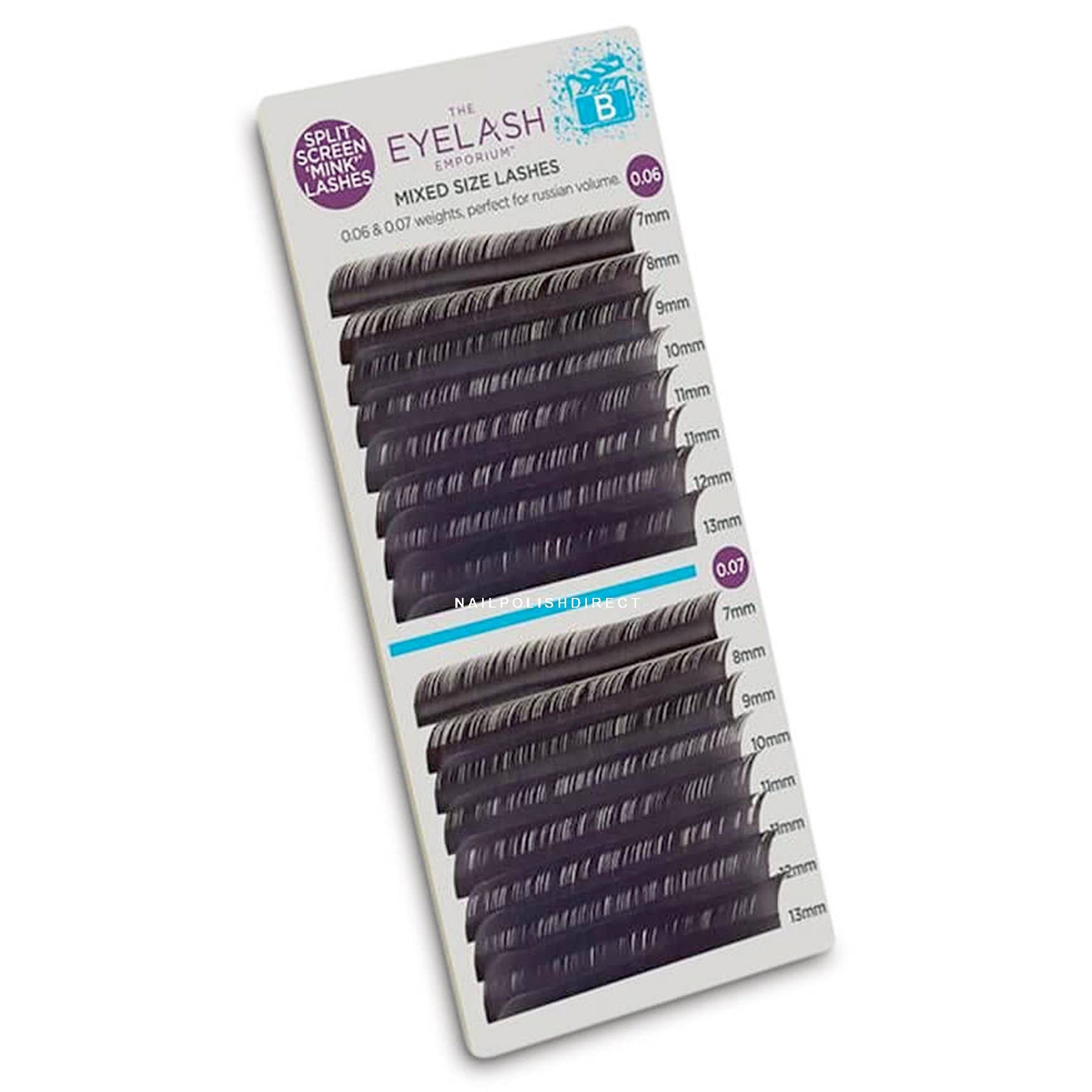 Eyelash Emporium Mink Lashes Individual Lengths 7mm 0.06 To 13mm (0.07) - B Curl
