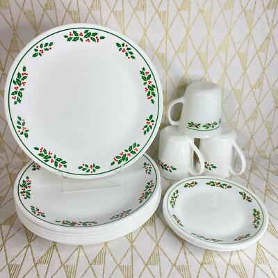 Corelle HOLLY Days & Winter Holly Dinnerware - by the piece