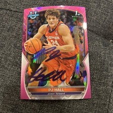 PJ Hall SIGNED ROOKIE CARD Pink 2023 Bowman U Chrome DENVER NUGGETS ROOKIE 1ST