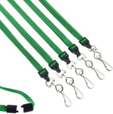Premium Breakaway Lanyards for ID Badges by Specialist ID - Pack of 15 Green 