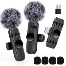 Type C Wireless Lavalier Microphone for iPhone 15Android and LaptopTabletPCCl...