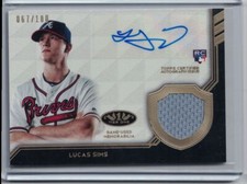 2018 Topps Tier One Autograph Lucas Sims #67/100 Atlanta Braves