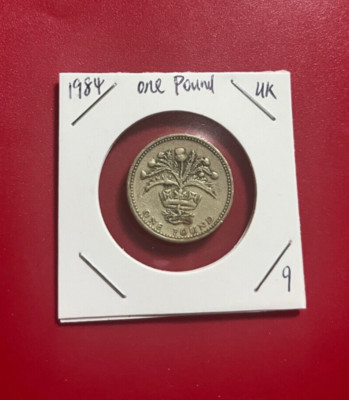 1984 ONE POUND UK COIN - QUEEN Elizabeth II - NICE WORLD COIN !!!