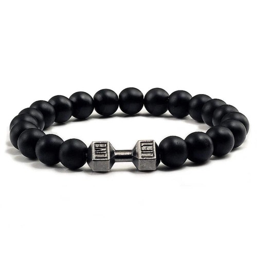 Gym Dumbbells Beads Bracelet Natural Stone Barbell Energy Weights Bracelets for - Picture 35 of 123