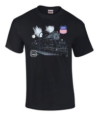 Union Pacific Challenger 3985 Train Night Glows In dark Railroad T-Shirt 3985 
