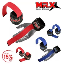MRX Weightlifting Strap with Wrist Wrap Support Gym Training Strap Bodybuilding