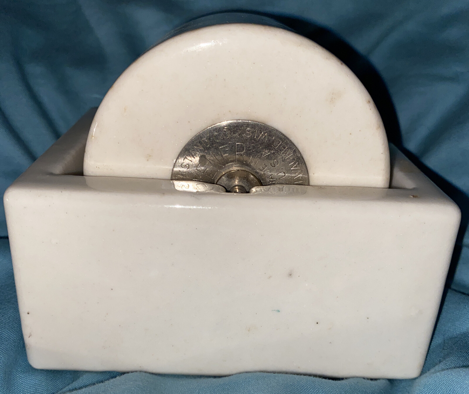 Vintage Sengbusch Ideal Porcelain Moistener Stamp & Envelope Wet Roller