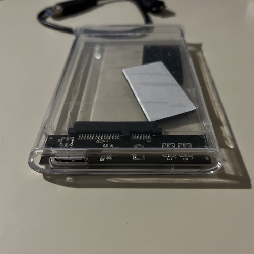 2.5" SATA USB 3.0 Clear Hard Drive Disk HDD SSD Case - Picture 2 of 2