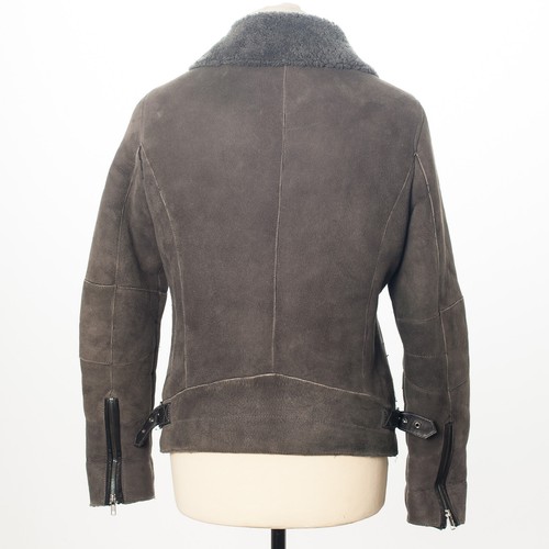 Chaqueta DAY BIRGER & MIKKELSEN Gris Piel Gamuza Moto EU48 US38 - Imagen 3 de 8