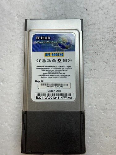 D-Link 00055D 526C9B DFE-690TXD 10/100Mbps CardBus PC Card - Picture 2 of 6
