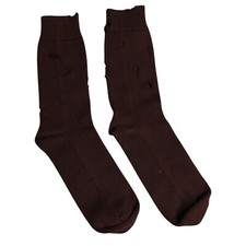 DOLCE & GABBANA Socks Brown Solid Cotton Stretch Mid Calf Unisex s. Tag L 530usd