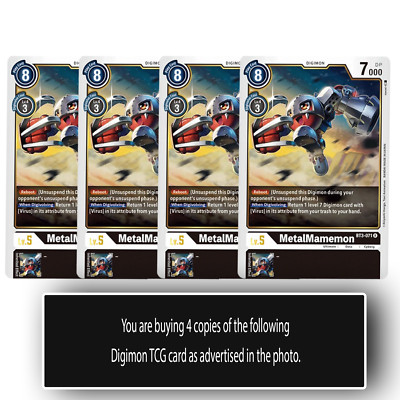 MetalMamemon - BT3-071 R - Rare Digimon TCG Card Playset Black