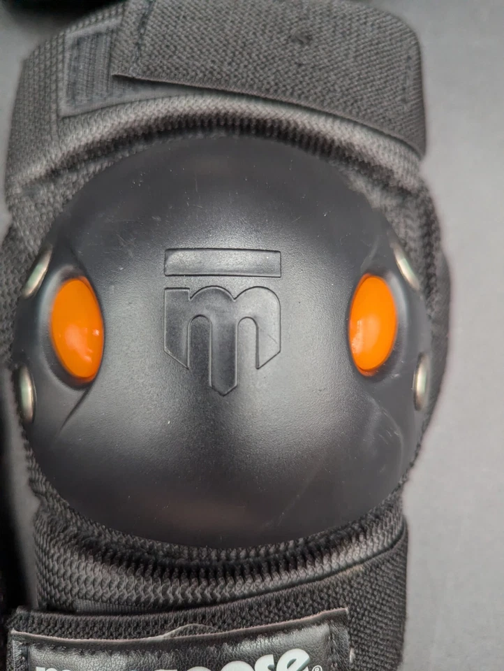 Mongoose Kids Knee Elbow Pads Bike Skate Black Orange - Clean EUC! - Image 4 of 4