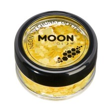 Moon Glow Neon UV Chunky Glitter 3g Golden Yellow Costume Make Up