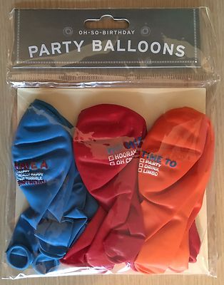 New Knock Knock Oh-So-Party 15 Oh-So-Birthday Balloons -Tick Box Multiple Choice