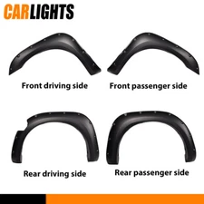 Fit For 2004-2015 Nissan Titan Pocket Style Black 4Pcs Fender Flares Front Rear