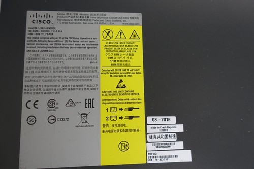 Commutateur Cisco UCS-FI-6332, 32 x QSFP + 40 Go, 2 x alimentation, par défaut d'usine - Photo 2/3
