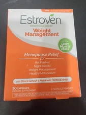 Estroven Menopause Relief Weight Management 30 Capsules Exp 2026