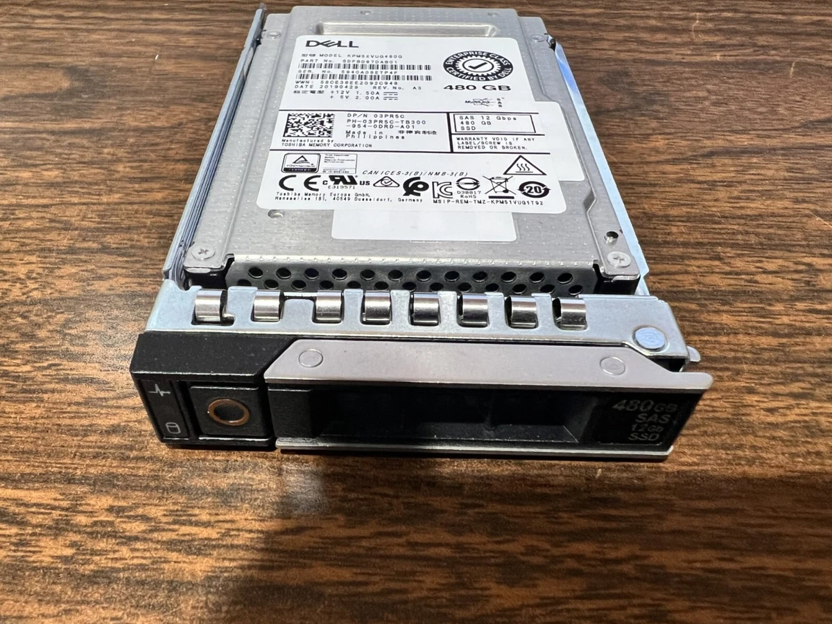 For 3PR5C DELL TOSHIBA 480GB 12G SAS 2.5” SFF SDD KPM5XVUG480G | eBay