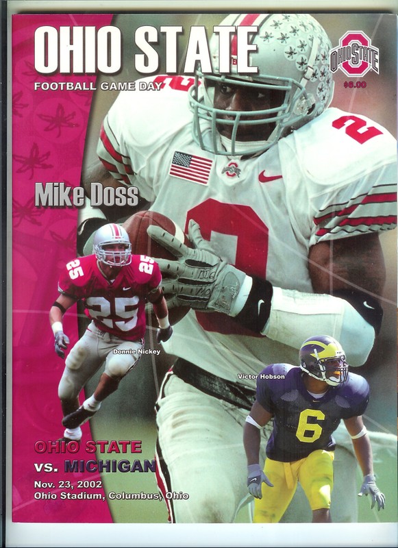 2002 Ohio State Michigan original football program National Champions ex