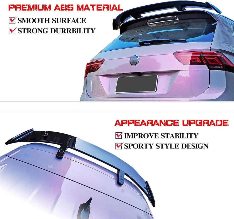 51'' Rear Trunk Window Roof Spoiler Wing Matte Black For Dodge Caravan 2001-2007 - Изображение 3 из 4