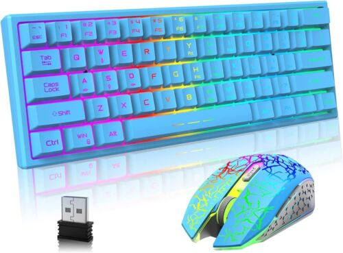 Gaming Keyboard And Mouse LED Light Backlit Mechanical Feel For Computer Desktop - Picture 15 of 19