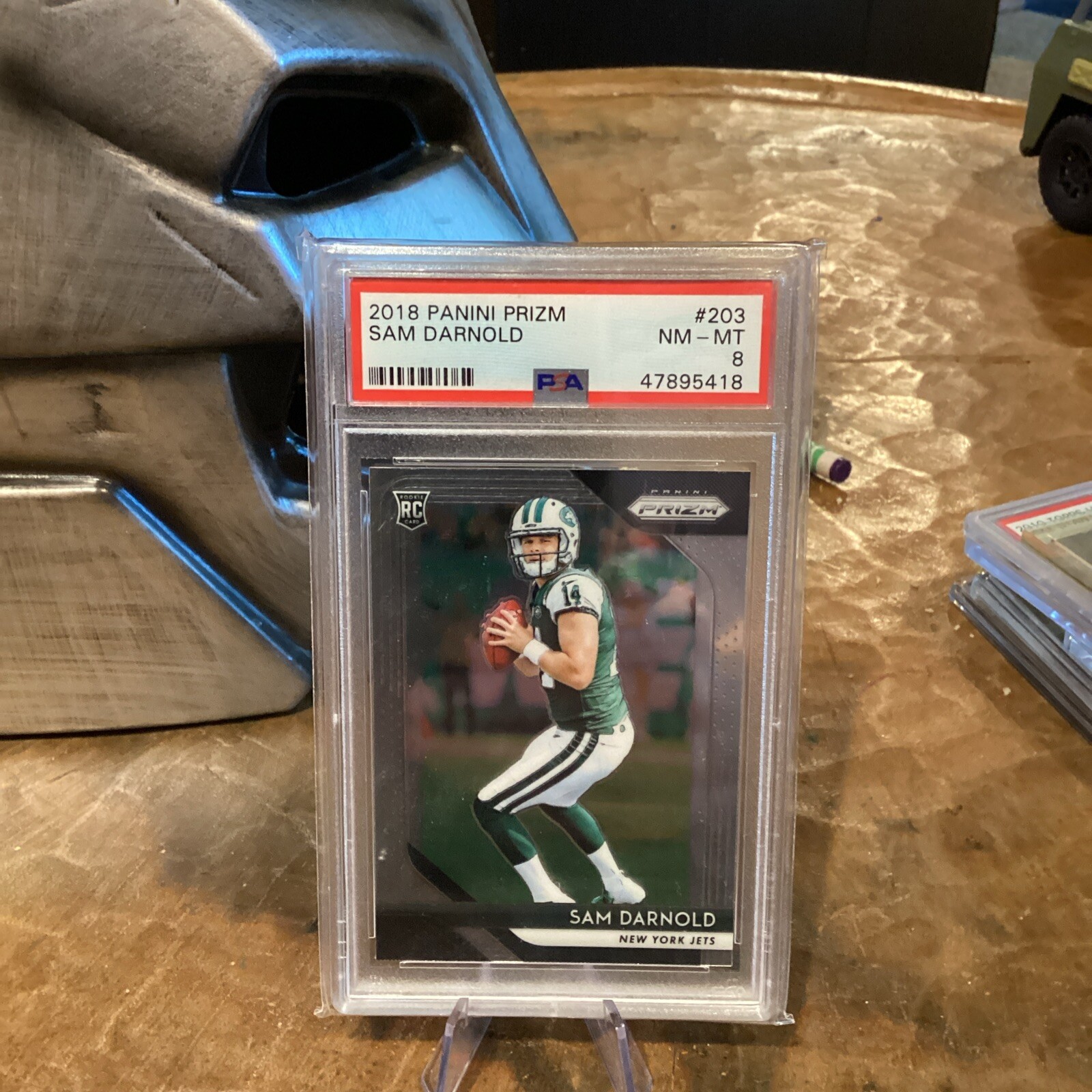 Sam Darnold 2018 Panini Prizm #203 New York Jets Rookie Card RC PSA 8 NM /MT