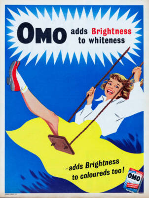 Advertisement For Omo Laundry Powder 1950s era Photo