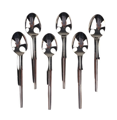 6xSpeise Löffel 20,8cm WMF Besteck Maxim's de Paris Rue Royale 90erSilberauflage