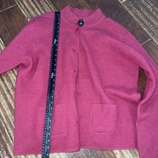Womens Wool Xl Pink Jacket Granny Core Good Cloth Winter Vtg