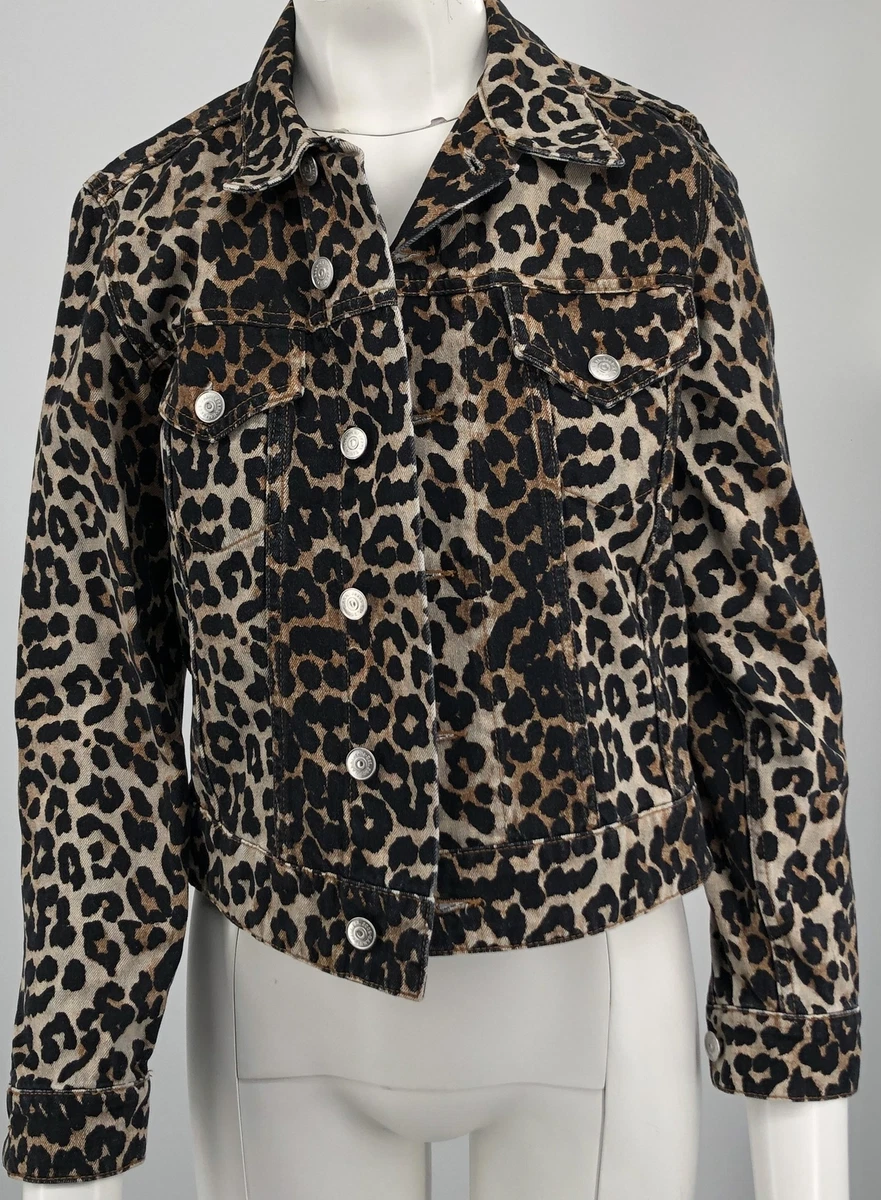Leopard top denim jacket
