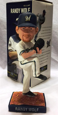 2011 MILWAUKEE BREWERS RANDY WOLF SGA BOBBLEHEAD ~ NIB