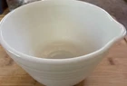 Vintage #2 PYREX White Milk Glass HAMILTON BEACH Spouted Bowl Ribbed 1940's USA