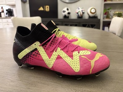 PUMA Future Ultimate FG/AG Soccer Cleats Tricks Pack Pink Yellow size Men s 9.5