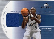 2002-03 Upper Deck MVP Brendan Haywood #BH-W MVP Materials Warm-Up