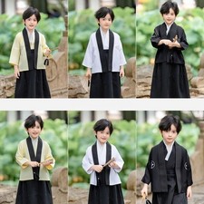 3-Piece Set, Kids Boy Japanese Kimono Suit Hakama Performance Costume Striped