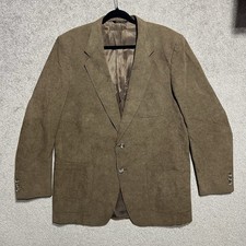 Vintage Kingsridge Suede Blazer Sport Coat Suit Jacket Tan See Measurements Men