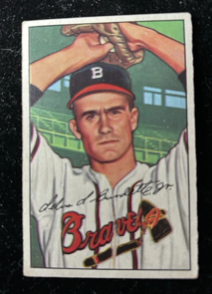 1952 Bowman Lot 8 Boston Braves Cards Last YR/Sam Jethroe Ex- NrMt⚾️ - Image 3 of 4