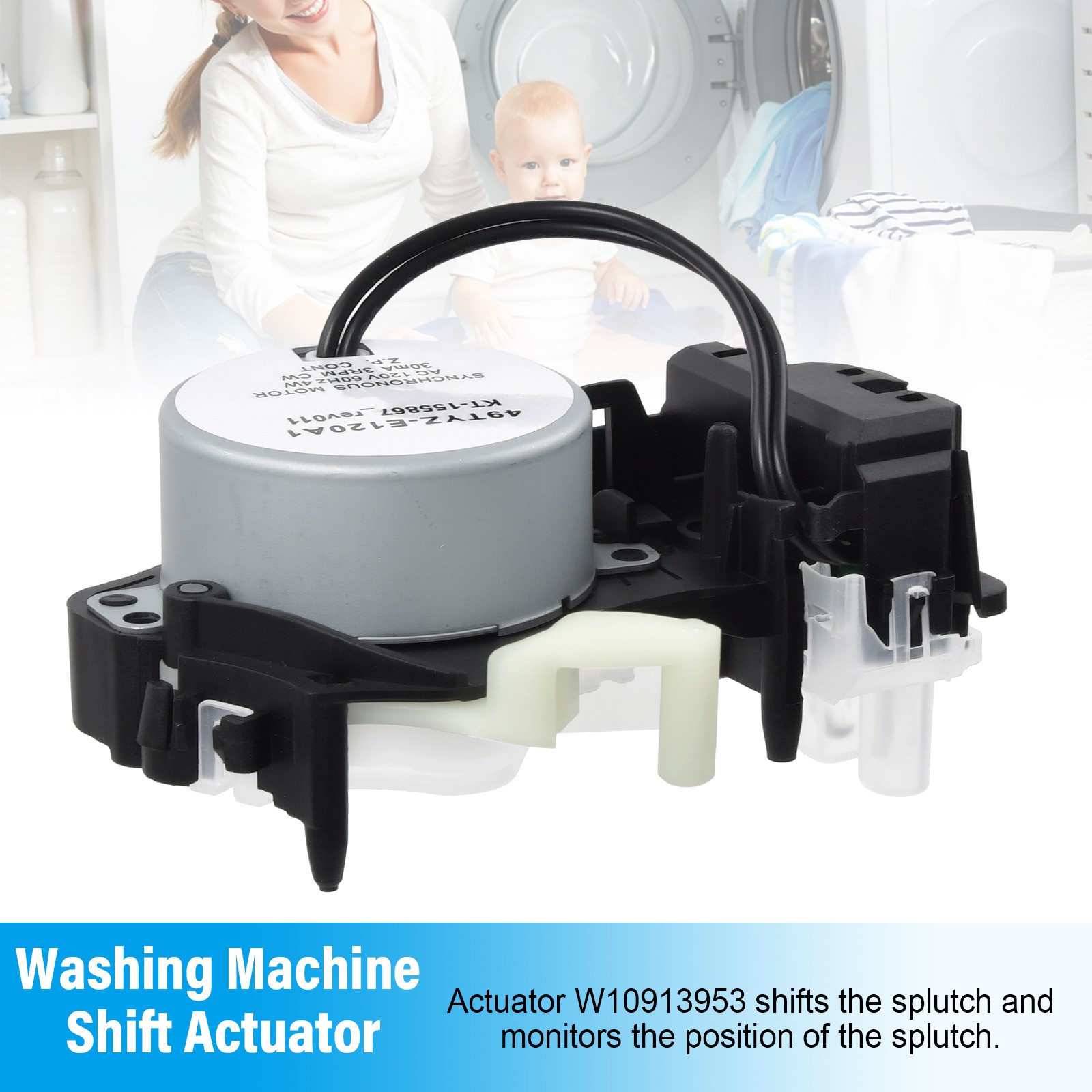 New 6Pin Washing Machine Actuator Shifter For W10913953 Whirlpool Maytag Washer