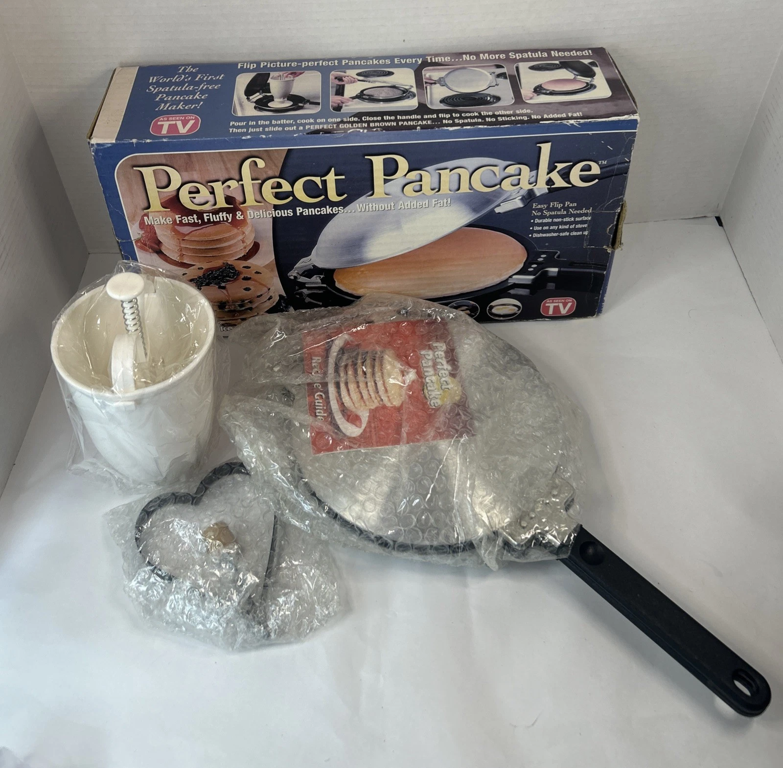 Perfect Pancake Maker NOS Vintage As Seen On TV No Spatula Needed BONUS
