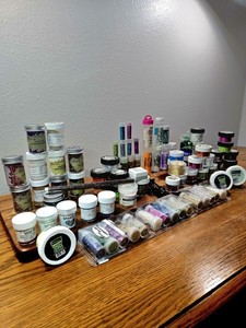 Assorted Colors Glitter 93 PC Lot New&Used Mixed Brands Sizes Embossing Powder