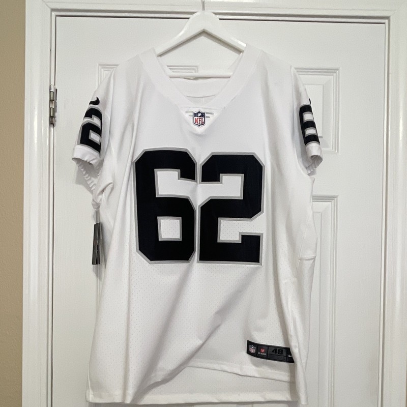 Nike Authentic Raiders  #62 Impala NFL Football Jersey White size 48